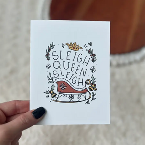 Sleigh Queen Greeting Card